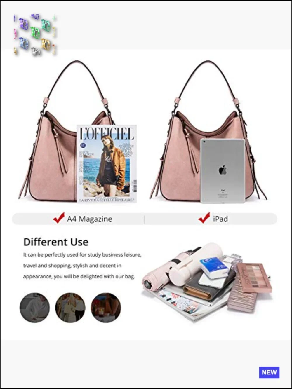 Faux Leather Hobo Crossbody Bag Retro Large Capacity Shoulder Purse Tote with